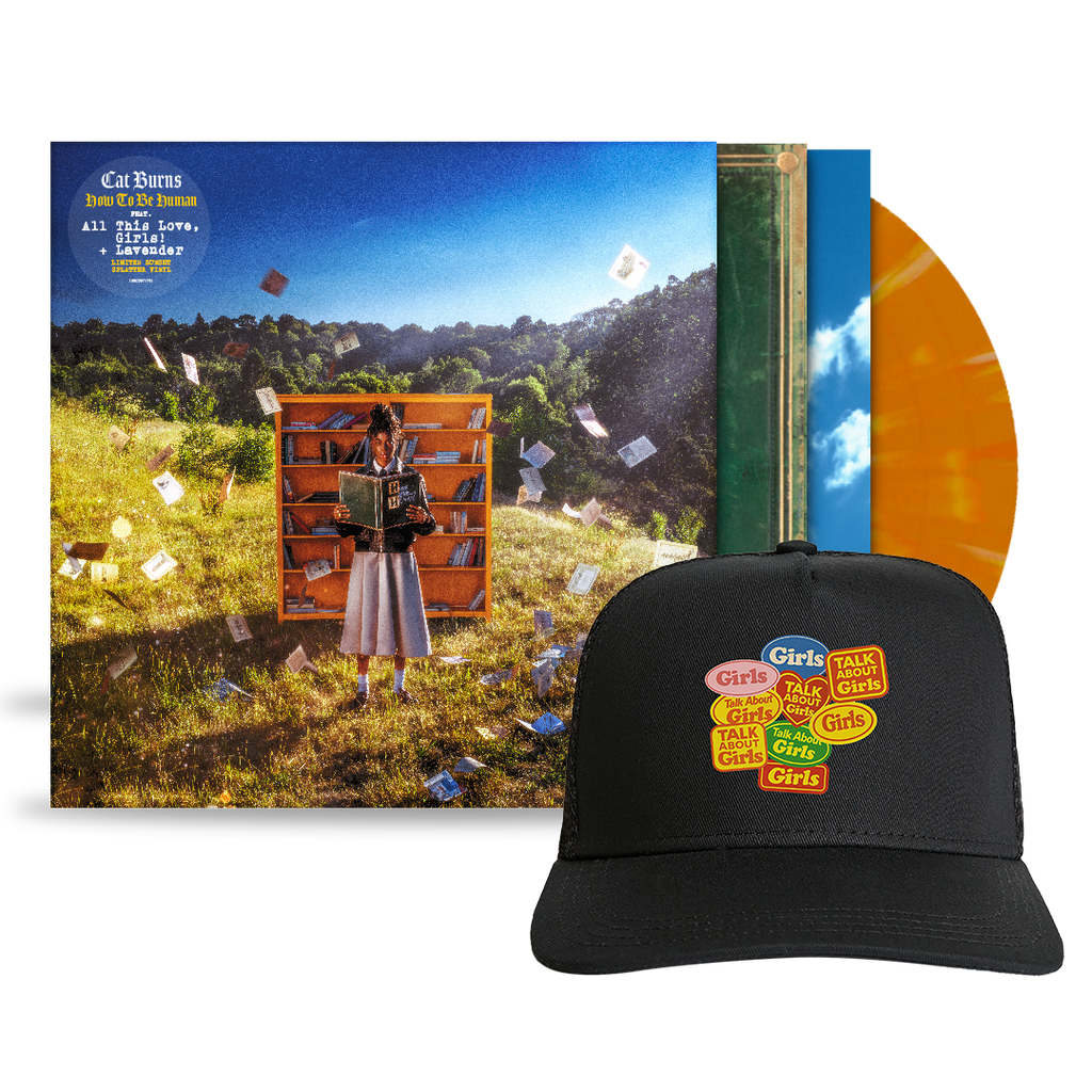 Cat Burns - How to be Human | Orange Splatter Vinyl + Cap Bundle