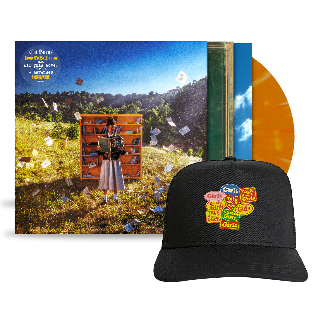 Cat Burns - How to be Human | Orange Splatter Vinyl + Cap Bundle
